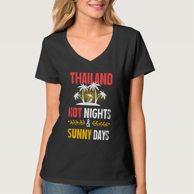 Camiseta Thailand Nights Party Vacation Quote (Frente)