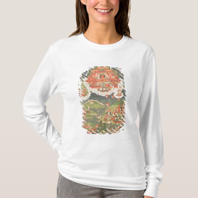 Camiseta Thangka do paraíso de Amitabha (Frente)
