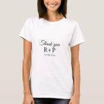 Camiseta Thank you add couple name initial letter text date<br><div class="desc">For lovers like us</div>