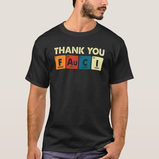 Camiseta Thank You Dr Fauci Vintage (Frente)