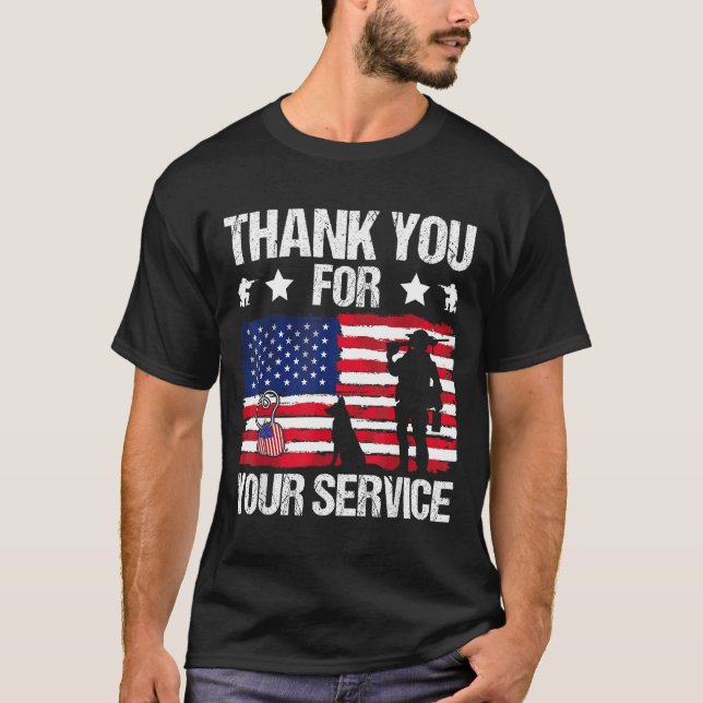 Camiseta Thank You For Your Service Veterans Belgian Malino (Frente)