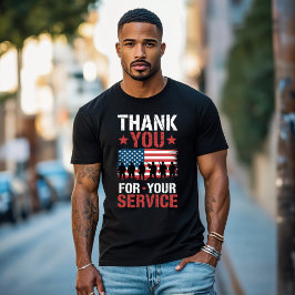 Camiseta THANK YOU FOR YOUR SERVICE Veterans Day Tribute