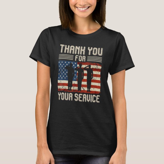 Camiseta Thank you for your services Patriotic - veterans d (Frente)