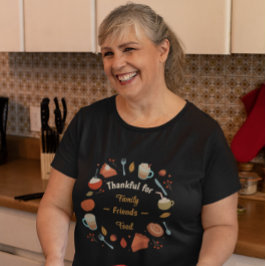 Camiseta Thankful for Family Friends & Food Thanksgiving 