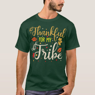 Camiseta Thankful For My Tribe Thanksgiving Turkey Day Fami