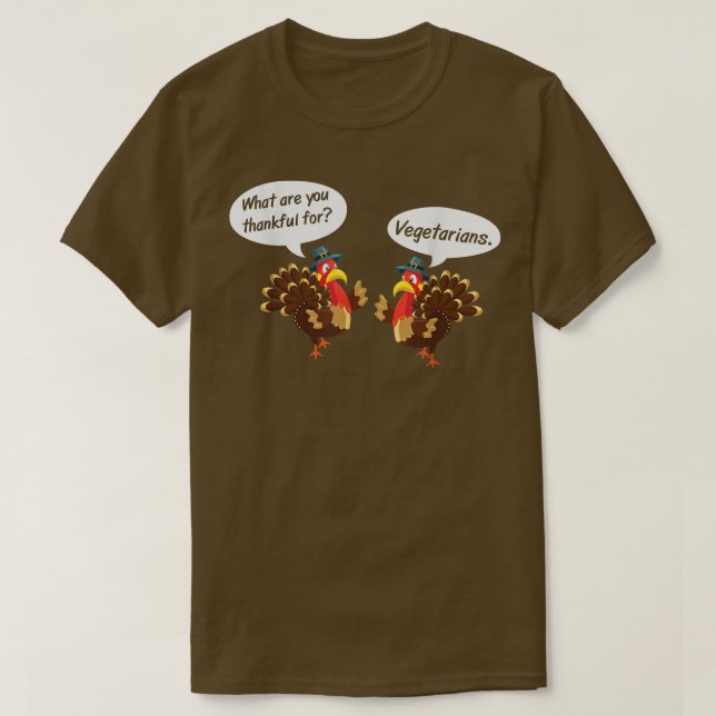 Camiseta Thankful for Vegetarians Thanksgiving Funny  (Frente do Design)