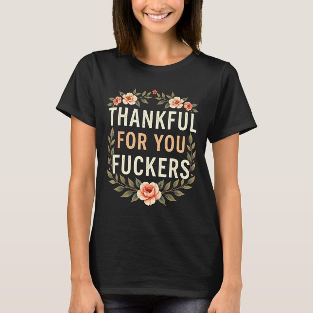 Camiseta Thankful For You Forers Funny Retro Thanksgiving M (Frente)