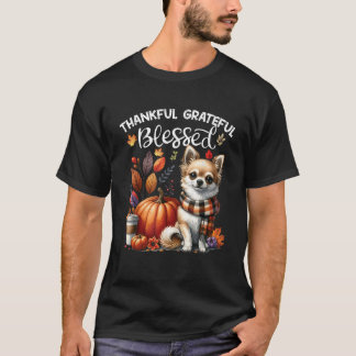 Camiseta Thankful Grateful Blessed Chihuahua Dog Fall Y all