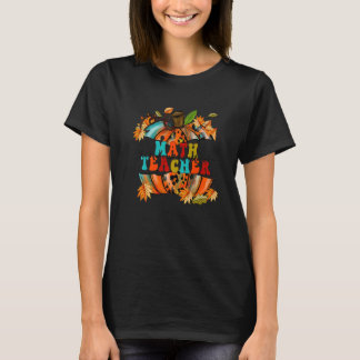 Camiseta Thankful Grateful Blessed Math Teacher Pumpkin Aut