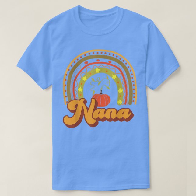 Camiseta Thankful Grateful Blessed Nana Fall Autumn Thanksg (Frente do Design)