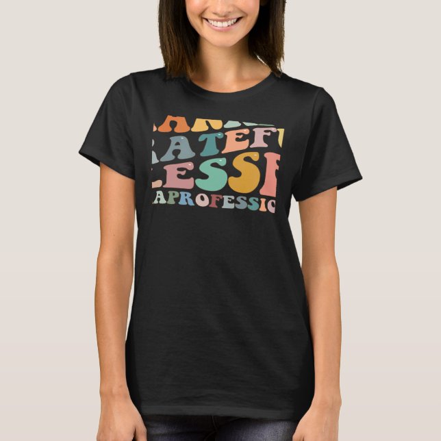 Camiseta Thankful Grateful Blessed Paraprofessional Fall Th (Frente)