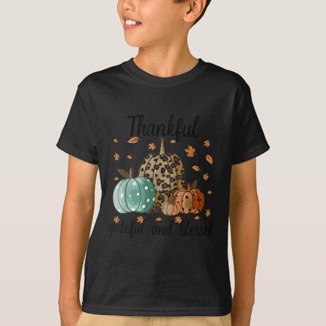 Camiseta Thankful Grateful Blessed Shirt For Women Funny Ch (Frente)