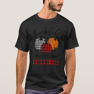 Camiseta Thankful Grateful Blessed Teacher Autumn Fall Pump