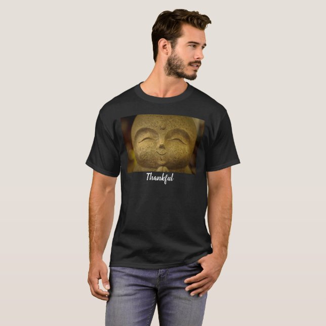 Camiseta Thankful Happy Smiling Buddhas Men's (Frente Completa)