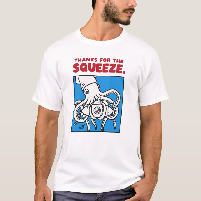 Camiseta "Thanks for the Squeeze Funny Squid Deep Sea Illus (Frente)