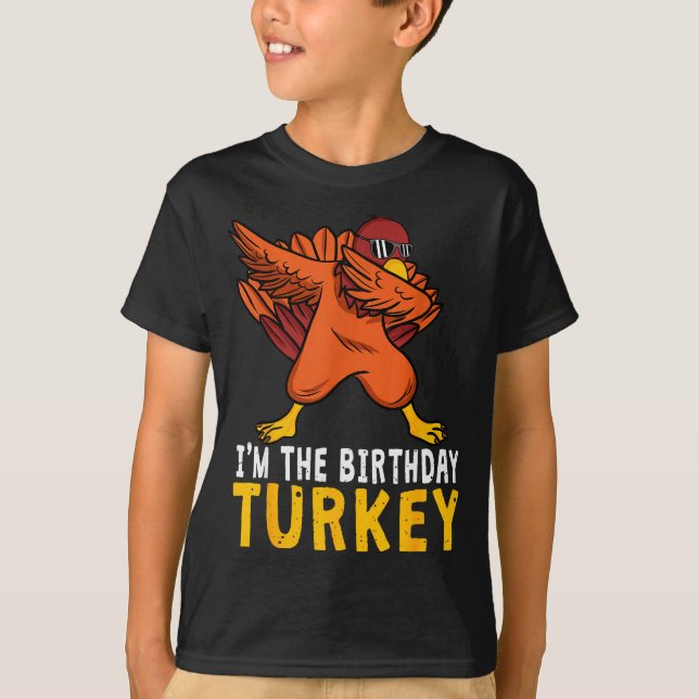 Camiseta Thanksgiving Birthday Funny Bday Born On Thanksgiv (Frente)