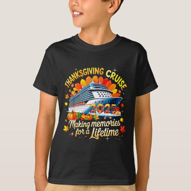Camiseta Thanksgiving Cruise 2025 Family Vacation Gift  (Frente)