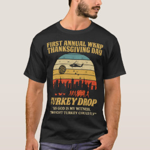 Camiseta Thanksgiving Day wkrp Turkey Drop T Shirts T-Shirt