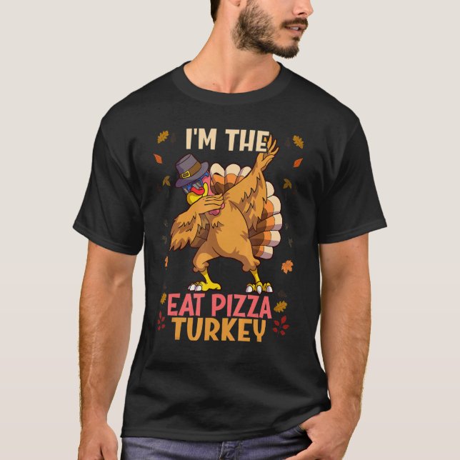 Camiseta Thanksgiving Family Matching I'm The Eat Pizza Tur (Frente)