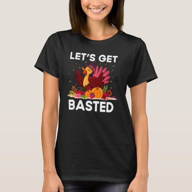 Camiseta Thanksgiving Friendsgiving  Fall Humour Basted (Frente)