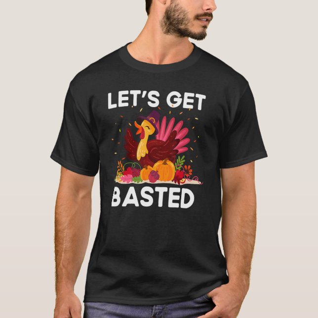 Camiseta Thanksgiving Friendsgiving  Fall Humour Basted (Frente)