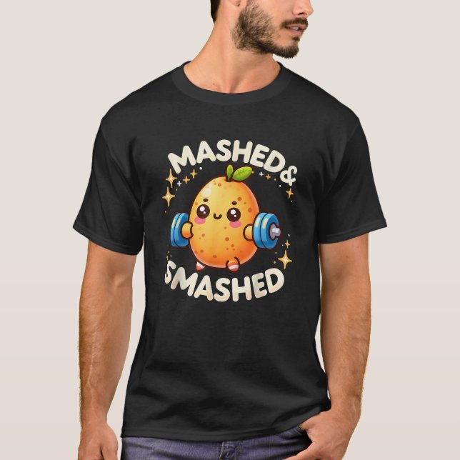 Camiseta Thanksgiving Mashed Smashed Funny Sweet Potato  (Frente)