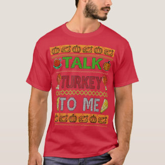 Camiseta Thanksgiving Mens Ugly Sweater Design Talk Turkey 