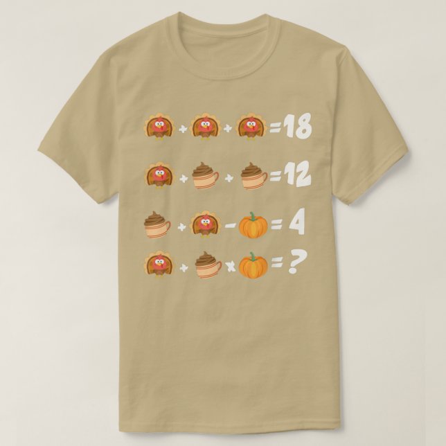 Camiseta Thanksgiving Order of Operations Quiz Math Teacher (Frente do Design)