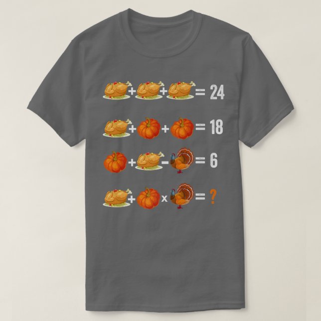 Camiseta Thanksgiving Order of Operations Quiz Math Teacher (Frente do Design)