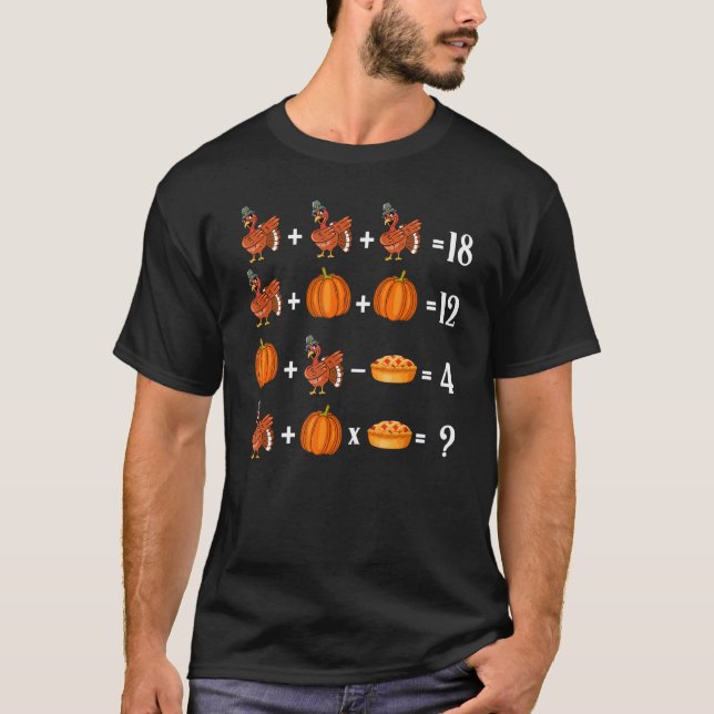 Camiseta Thanksgiving Order Of Operations Quiz Mathematics  (Frente)