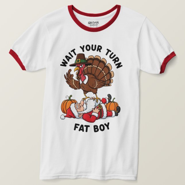 Camiseta Thanksgiving Ringer T-Shirt (Frente do Design)