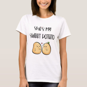 Camiseta Thanksgiving She's My Sweet Potato I Yam Couples T