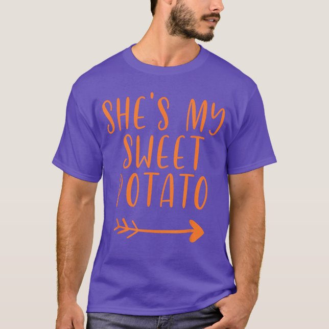 Camiseta Thanksgiving Shes My Sweet Potato I Yam Set (Frente)