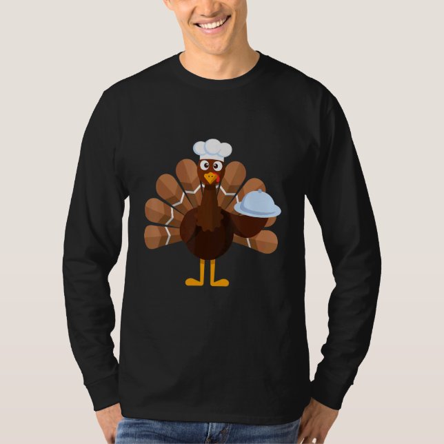 Camiseta Thanksgiving   Turkey Chef (Frente)