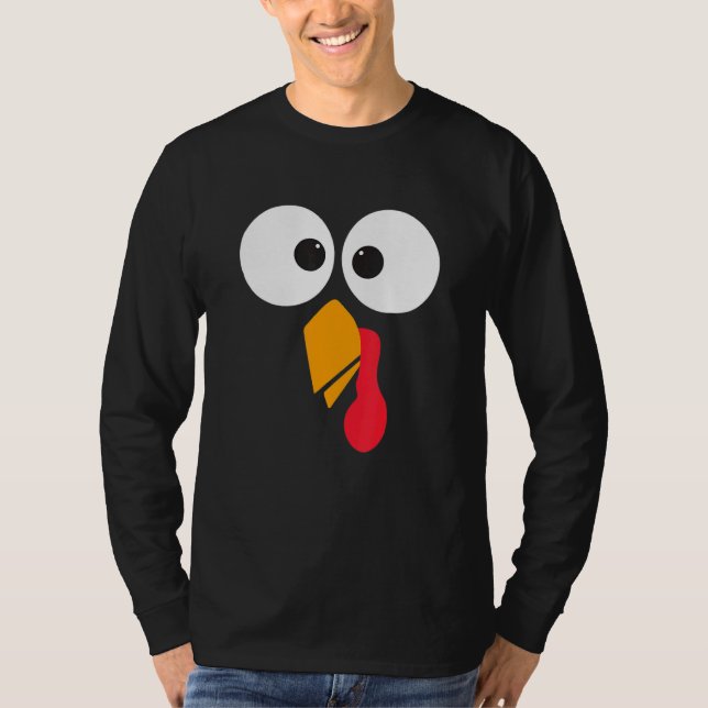 Camiseta Thanksgiving Turkey Face Matching Family Costume C (Frente)