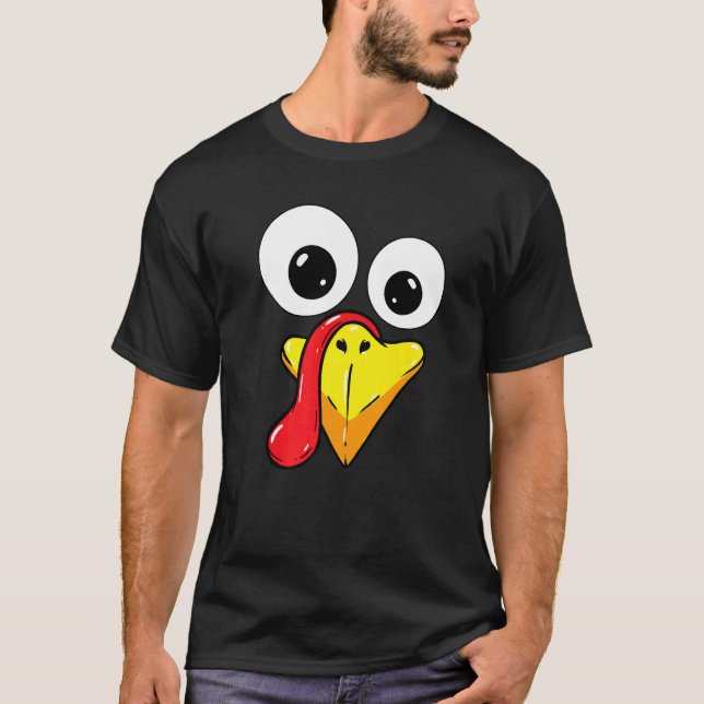 Camiseta Thanksgiving Turkey Face Matching Family Costume K (Frente)