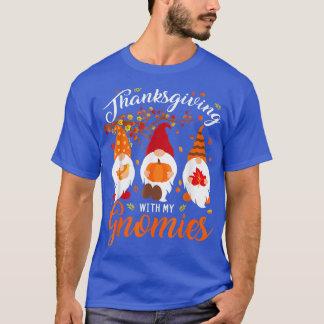 Camiseta Thanksgiving With My Gnomies Funny Autumn Gnomes L