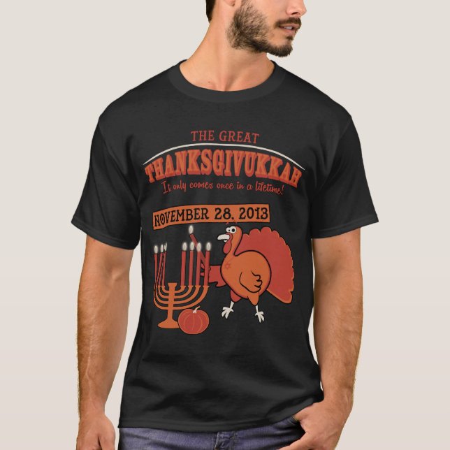 Camiseta 'Thanksgivukkah festivo (Frente)