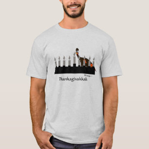 Camiseta Thanksgivukkah Turquia e t-shirt de Menorah