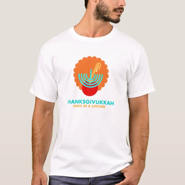 Camiseta thanksgivukkah um na vida (Frente)