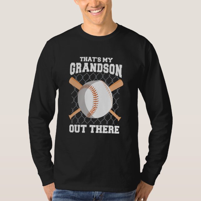 Camiseta That s My Grandson Out There Baseball  Baseball Gr (Frente)