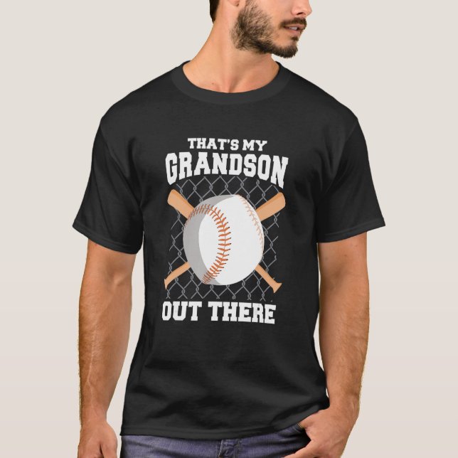 Camiseta That s My Grandson Out There Baseball  Baseball Gr (Frente)