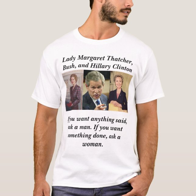 Camiseta thatcher, arbusto, clinton (Frente)
