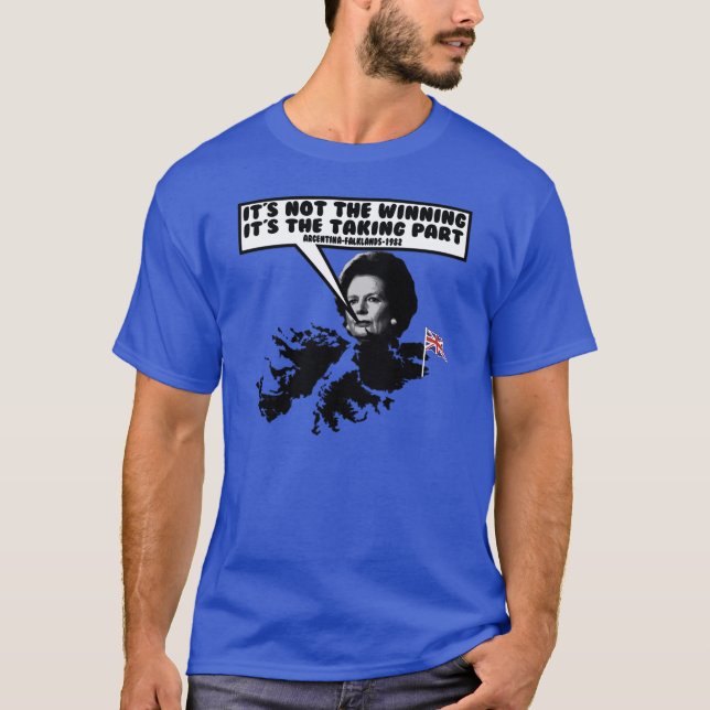 Camiseta Thatcher engraçada Malvinas (Frente)