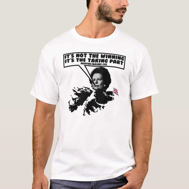 Camiseta Thatcher engraçada Malvinas (Frente)