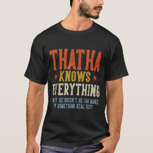 Camiseta Thatha sabe tudo dia dos pais retrô vintage