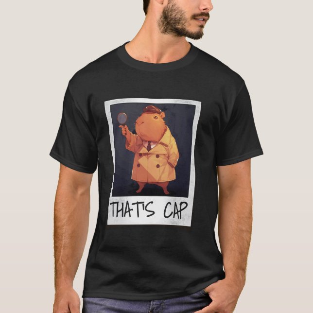 Camiseta That's Cap u2013 Capivara Detetive Engraç (Frente)