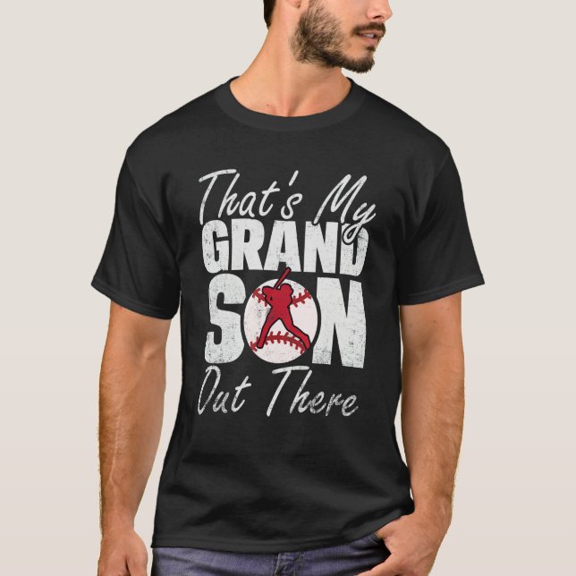 Camiseta That's My Grandson Out There Baseball Family Grand (Frente)
