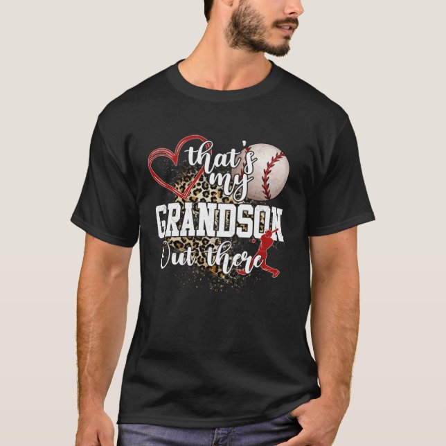 Camiseta That's My Grandson Out There Baseball Grandma Moth (Frente)