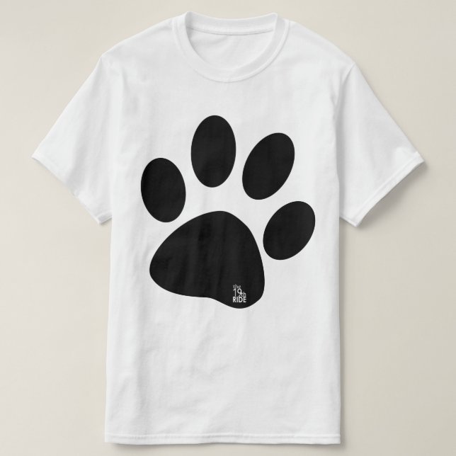Camiseta the 19th RIDE White with Black Paw T T-Shirt (Frente do Design)